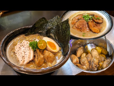 Insanely Creamy Oyster Ramen! Torched Chashu - Taiwan Ramen Shop (濃到不行！油封牡蠣拉麵＋炙燒叉燒｜台灣拉麵店) thumbnail