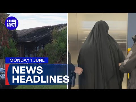 Toddler killed in house fire; Melbourne woman accused of joining Islamic State | 9 News Australia thumbnail