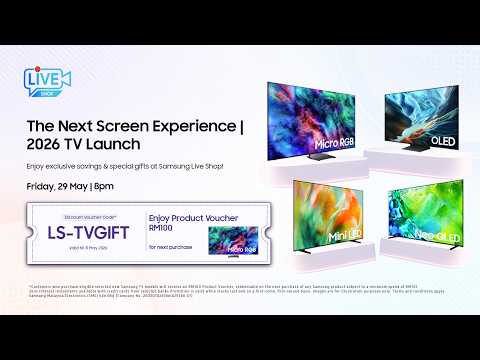 #SamsungLiveShop : [LIVE] The Next Screen Experience | 2026 TV Launch thumbnail