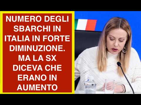 NUMERO DEGLI SBARCHI IN ITALIA IN FORTE DIMINUZIONE. MA LA SX DICEVA CHE ERANO IN AUMENTO thumbnail