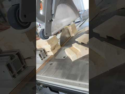 Cutting all these glued up 5x5’s to length on the @FELDERGROUPTV K945S slide saw thumbnail