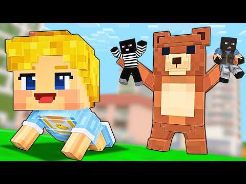 EFE YARAMAZLIK YAPIYOR, AYISI ONU KORUYOR! - Minecraft thumbnail
