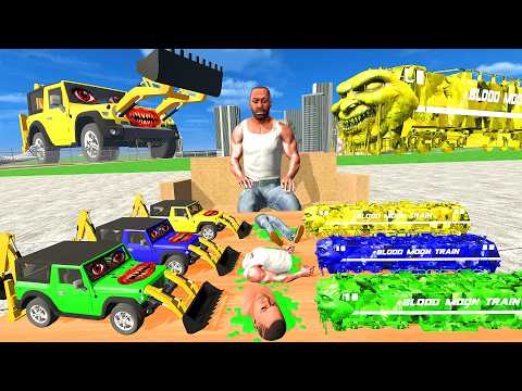 Blood Moon Train Vs Horror Jcb Thar & Franklin In Indian Bike Driving 3d thumbnail