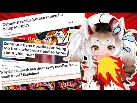 Vtuber Eats BANNED Spicy Buldak Noodles!!! 3X, 2X, 1X levels! thumbnail