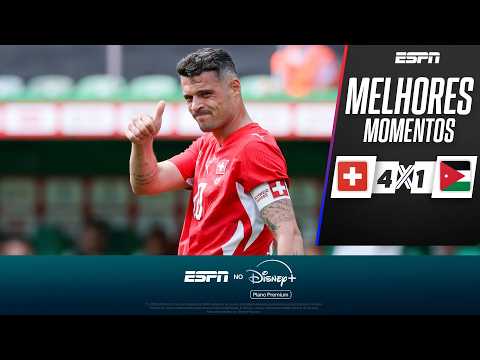 SELEÇÕES DA COPA! SUÍÇA NÃO ENCONTRA PROBLEMAS E BATE JORDÂNIA COM BOA GOLEADA | MELHORES MOMENTOS thumbnail