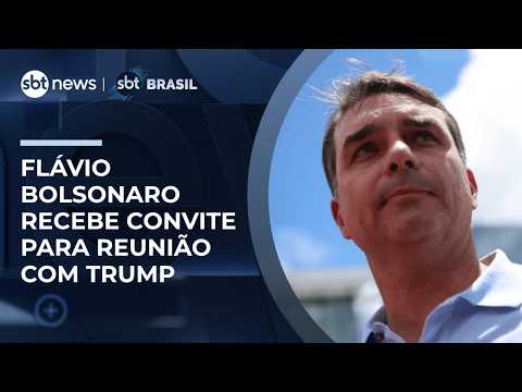 Flávio Bolsonaro recebe convite para reunião com Donald Trump na Casa Branca | #SBTBrasil thumbnail