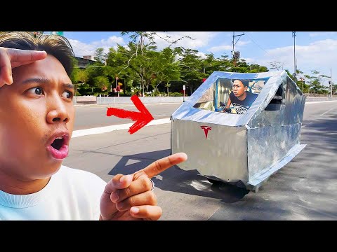 I Built My Own DIY Tesla CyberTruck… But It’s Hovering! thumbnail