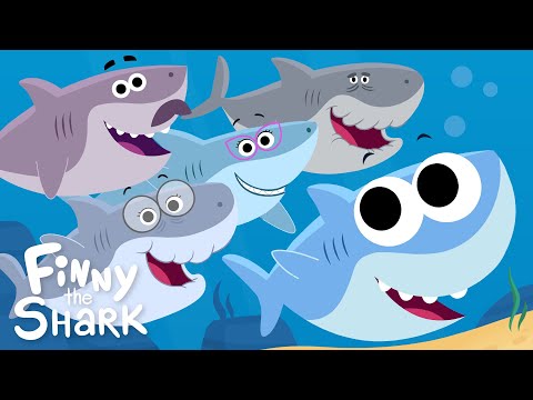 Baby Shark Relatives | Grandpa, Grandma, Uncle, Aunt | Family Vocabulary | Finny The Shark thumbnail