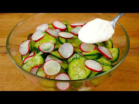 A 5-minute salad that burns belly fat❗️An incredibly simple, delicious, and healthy vegetable salad. thumbnail