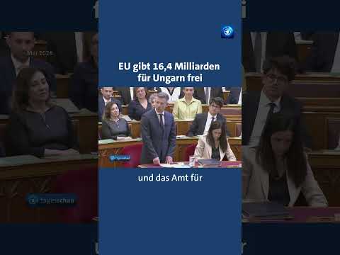 Nach Regierungswechsel: EU gibt 16,4 Milliarden für Ungarn frei #tagesschau #nachrichten #ungarn #eu thumbnail