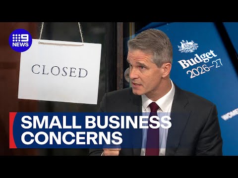 Minister concedes small businesses have 'valid concerns' following budget | 9 News Australia thumbnail