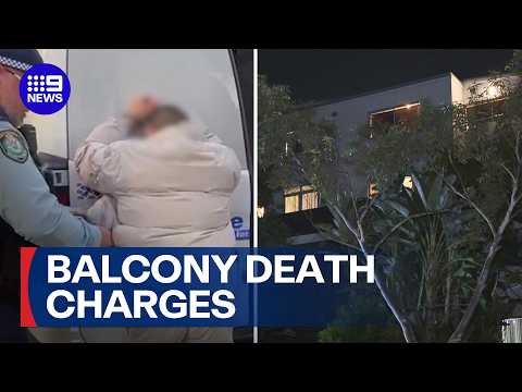 Trio charged with murder over man's Sydney balcony fall death | 9 News Australia thumbnail