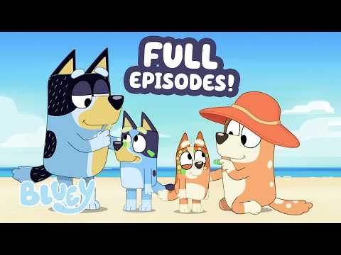 🔴LIVE: Bluey and Bingo's Sunny Beach Day ☀️ 🐚 | 2 HOURS of FULL EPISODES 💙 | Bluey thumbnail