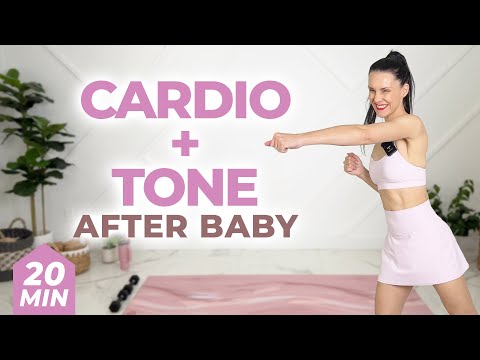 Postpartum Cardio Workout | Full Body Tone with Optional Weights thumbnail