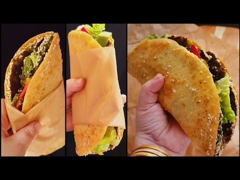 كلما اكلت صحي بعك تاني🌮عايز اكل حاجة قبل رمضان مشبعة ومن غير لحوم🌮مفيش غير الساندوتش ده من غير دقيق thumbnail