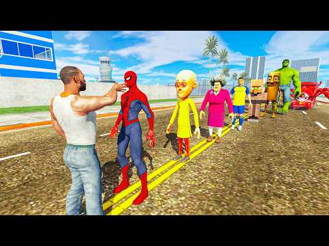 Team Franklin Vs Team Spiderman Slap Challenge - INDIAN BIKE DRIVING 3D thumbnail
