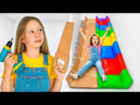 Nastya built an amusement park at home for her friends thumbnail