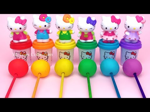 Learn Colors Hello Kitty Dough with Halloween Play Doh Kitchen Creations I Surprise Toys Num Noms thumbnail
