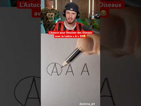 L’Astuce pour Dessiner des Oiseaux avec la Lettre « A » 👀😂 thumbnail