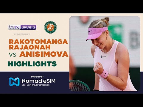 Tiantsoa Sarah Rakotomanga Rajaonah vs Amanda Anisimova | Roland-Garros 2026 | Match Highlights thumbnail