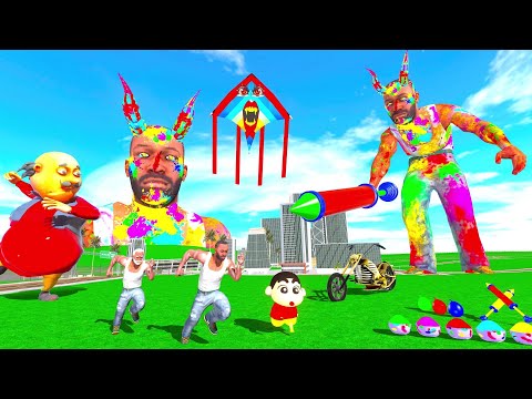 Franklin Vs Giant Holi Monster Franklin in Indian Bike Driving 3d: thumbnail