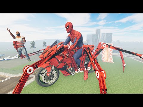 Franklin Found Giant Spiderman Bike - INDIAN BIKES DRIVING 3D thumbnail