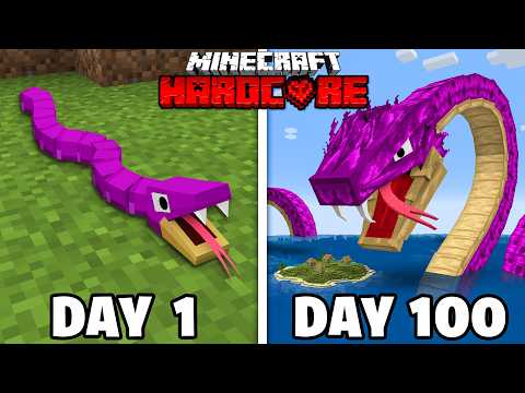 I Survived 100 Days as a SNAKE in Minecraft thumbnail