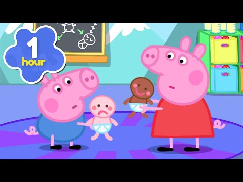Peppa & George Learn to be BIG Siblings 🍼 Sibling School! 👶 Peppa Pig Full Episodes | 1 Hour thumbnail