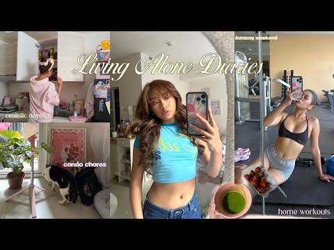 living alone diaries | realistic days in my life, condo chores, matcha, boracay weekend 🍵🏝️🌺 thumbnail
