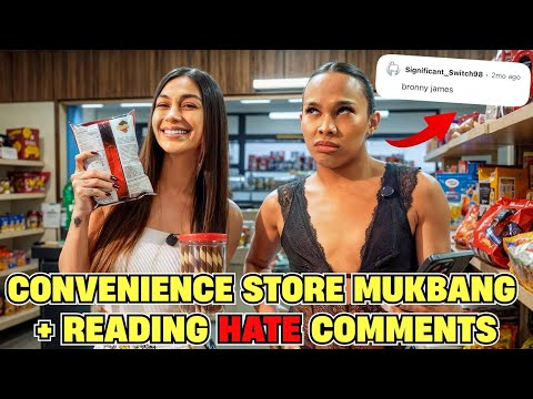 CONVENIENCE STORE MUKBANG + READING HATE COMMENTS WITH AWRA | ZEINAB HARAKE thumbnail