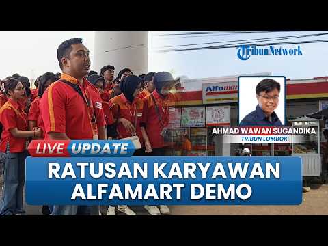 Ratusan Karyawan Alfamart Demo Kantor Bupati Lombok Tengah, Minta Gerai Mereka Tidak Ditutup thumbnail
