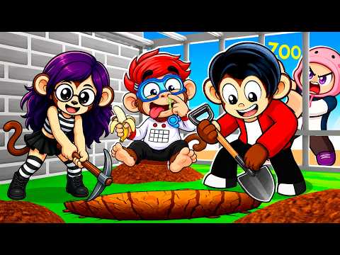 ROBLOX pero SOMOS UNA FAMILIA de MONOS LOCOS | Karim Juega thumbnail