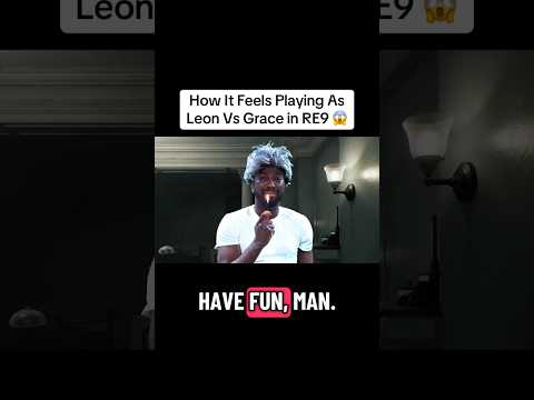 Grace sections are WAY scarier than Leon’s 💀 #skit #residentevil #residentevil9 #gaming #comedy thumbnail