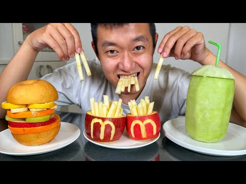 如何製作超好吃水果麥當勞套餐！How to make a super delicious fruit McDonald's meal！ thumbnail