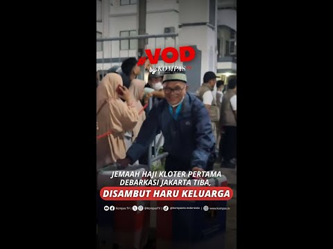 JEMAAH HAJI KLOTER PERTAMA DEBARKASI JAKARTA TIBA, DISAMBUT HARU KELUARGA  #short thumbnail