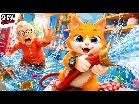 КОТ ЗАТОПИЛ ДОМ БАБУЛИ! Она в шоке! | I Am Cat VR / Часть 78 thumbnail