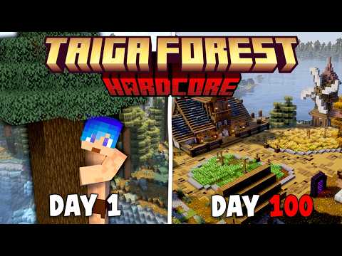 100 Hari Minecraft Hardcore TAIGA FOREST thumbnail