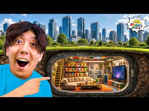 UNDERGROUND BUNKER for 24 Hours! Spending the Night in SECRET SURVIVAL BUNKER! thumbnail