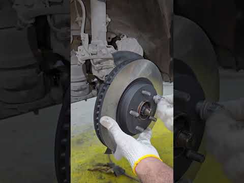 Toyota camry front brake service install new brake pads and rotor #automotive #diy #mechanic #garage thumbnail