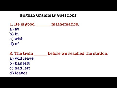 English Grammar Questions thumbnail