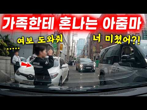 올해 최고의 사이다 영상ㅋㅋㅋ 객기 부리다가 남편과 아들한테 혼나는 주차빌런 아줌마 2026 최신블랙박스모음집 I 그것이 블랙박스 thumbnail