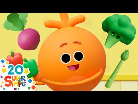 Healthy Eating Song for Kids | I Love Eating Vegetables 🥕 | Bumble Nums & Super Simple Songs thumbnail