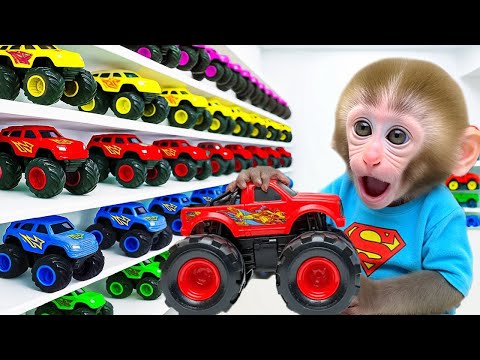 Monkey Baby Bon Bon with little duckling move into a treehouse after their cardboard house collapses thumbnail