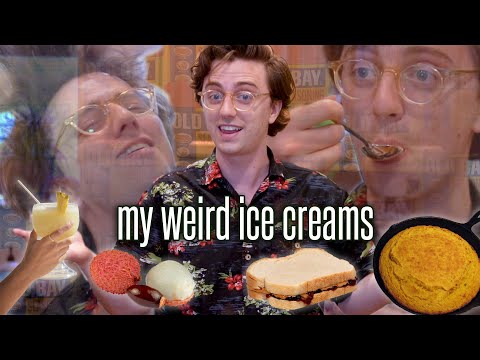 MY WEIRD ICE CREAMS: a cooking video thumbnail