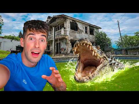 HAY ALGO VIVO EN EL FONDO DE ESTA PISCINA ABANDONADA !! thumbnail