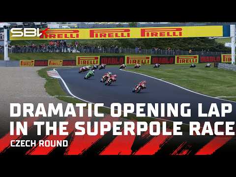 INCREDIBLE 😱 Pure chaos in the start of the Superpole Race at Most 💥 | 2026 #CzechWorldSBK 🇨🇿 thumbnail