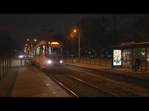 Poland, Gdańsk, tram 3 night ride from Wyspiańskiego to Opera Bałtycka thumbnail