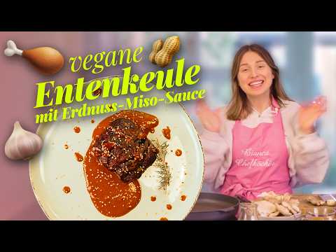 Vegane Entenkeule mit Erdnuss-Miso-Soße 🍗  🥜  - Kochvideo | Bibi thumbnail
