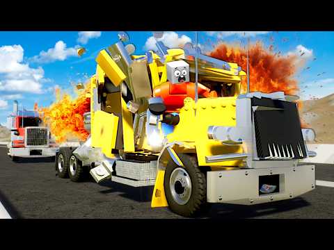 LEGO ROCKET SEMI TRUCK RACE! (Brick Rigs) thumbnail