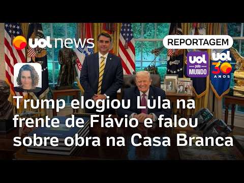 Trump elogiou Lula na frente de Flávio Bolsonaro e falou sobre obra na Casa Branca | Sanches thumbnail
